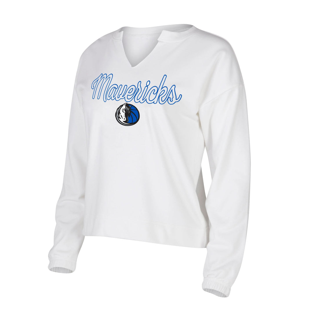 DALLAS MAVERICKS CONCEPTS SPORT WOMEN'S WHITE TOP