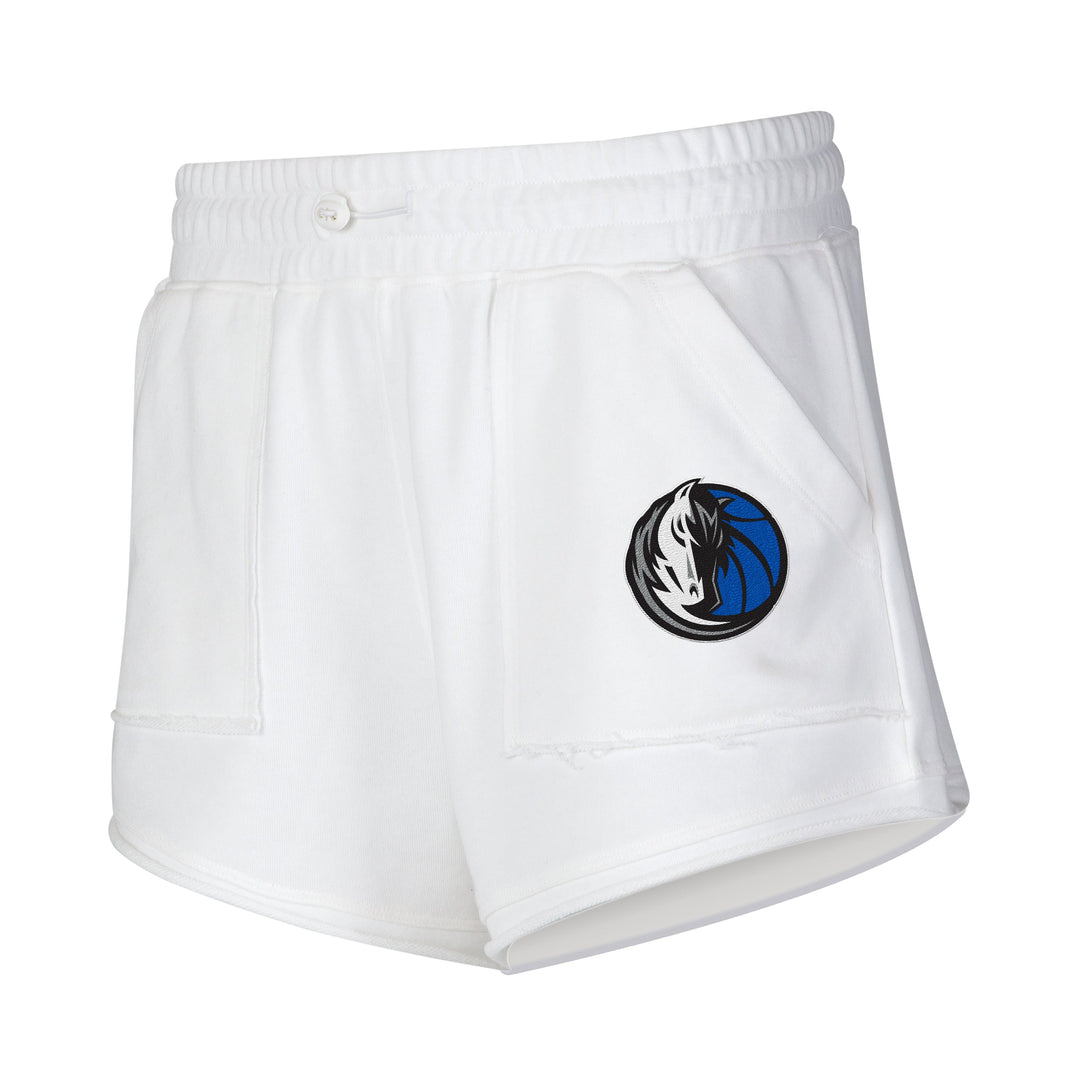 DALLAS MAVERICKS CONCEPT SPORTS WOMENS WHITE TERRY SHORTS