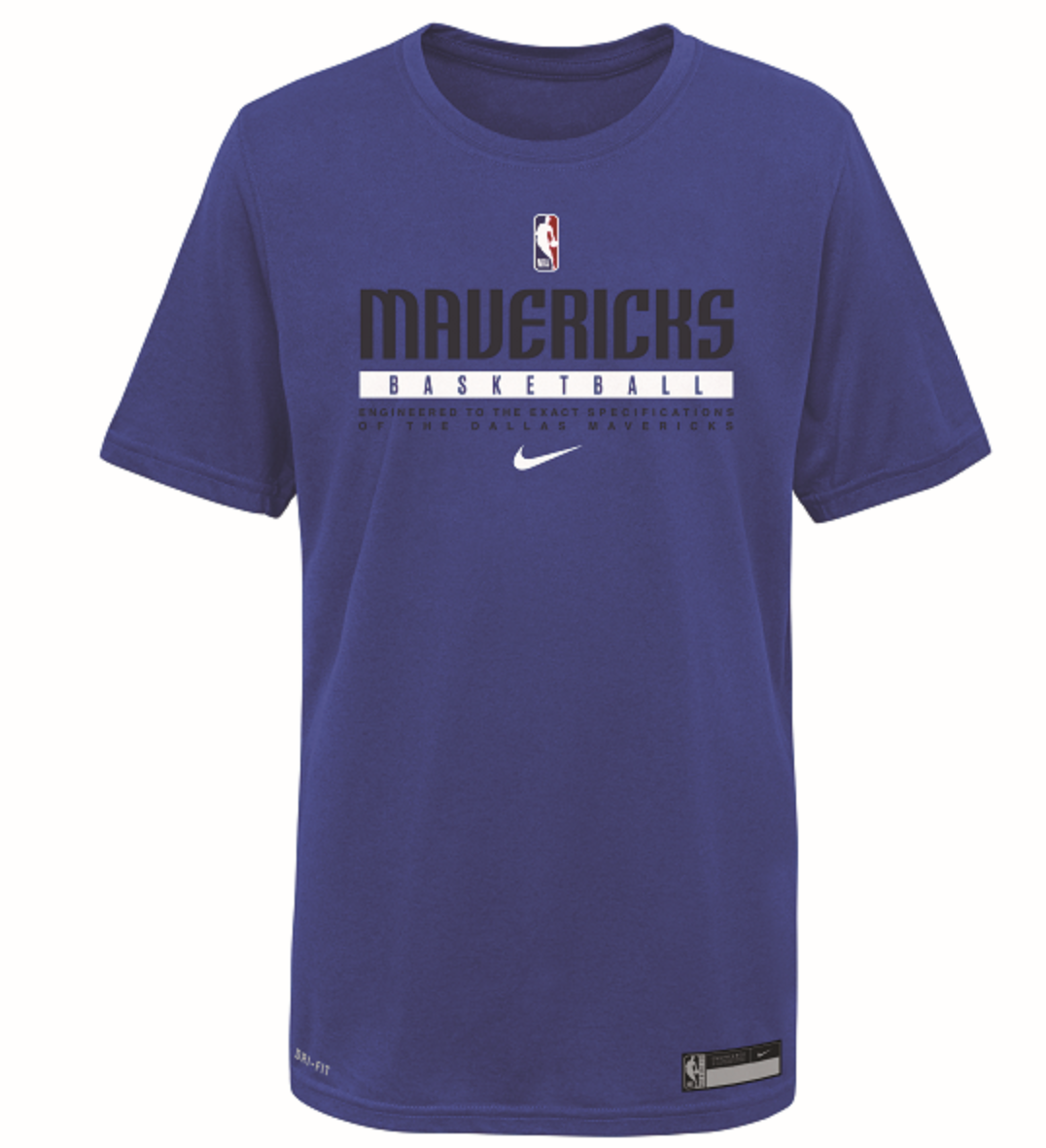 DALLAS MAVERICKS NIKE KIDS ROYAL PRACTICE TEE