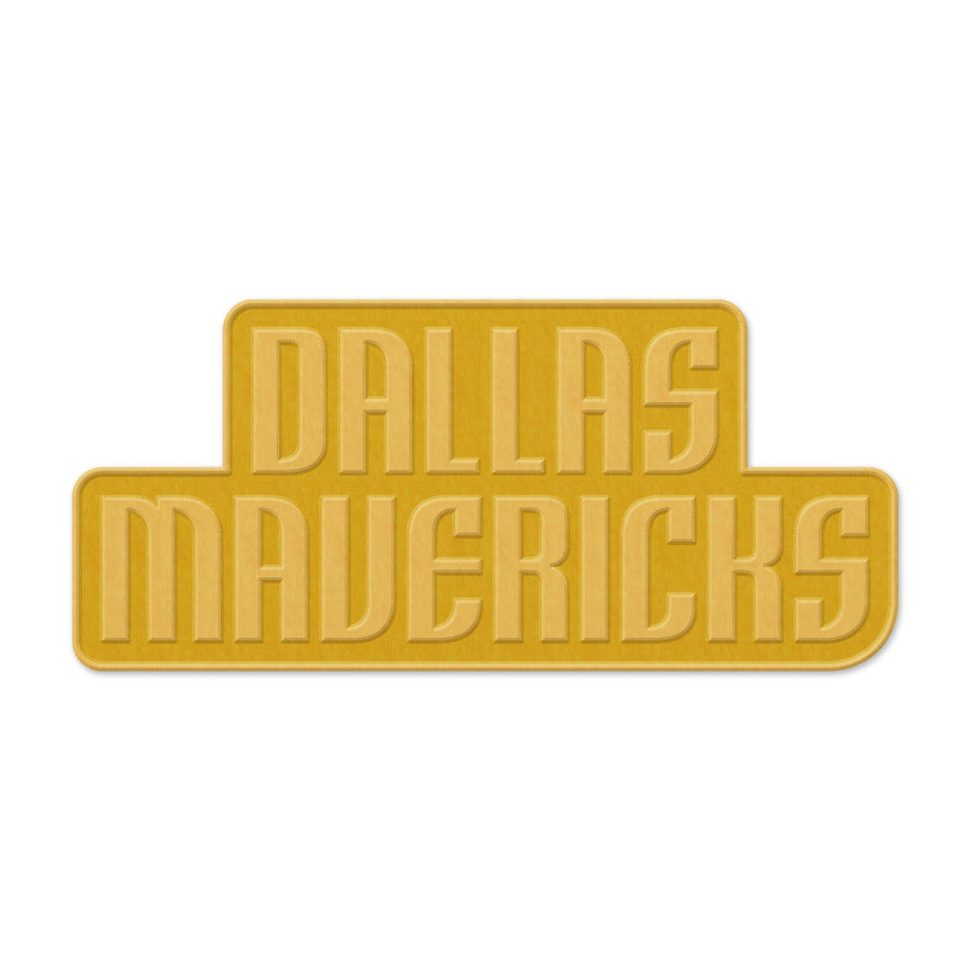 DALLAS MAVERICKS WINCRAFT GOLD WORDMARK LAPEL PIN