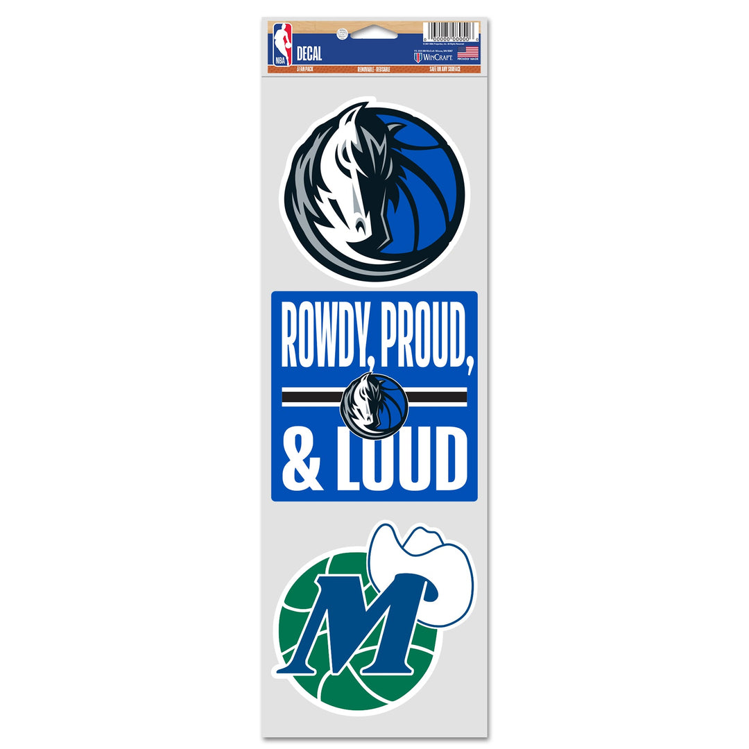 DALLAS MAVERICKS WINCRAFT 2023 FAN FAVORITE ASSORTED DECAL SET