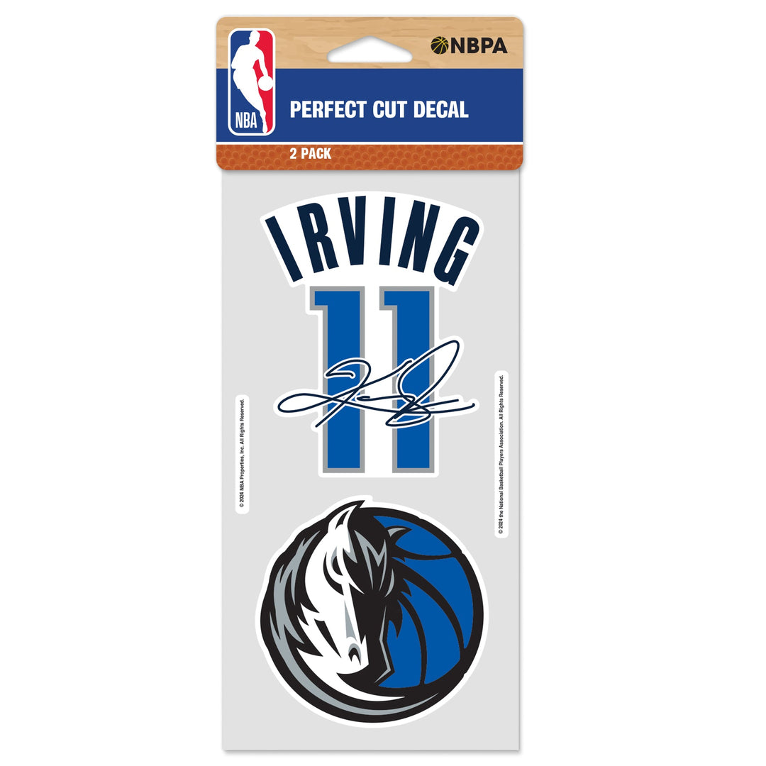 DALLAS MAVERICKS WINCRAFT KYRIE IRVING 2 PACK DECAL SET