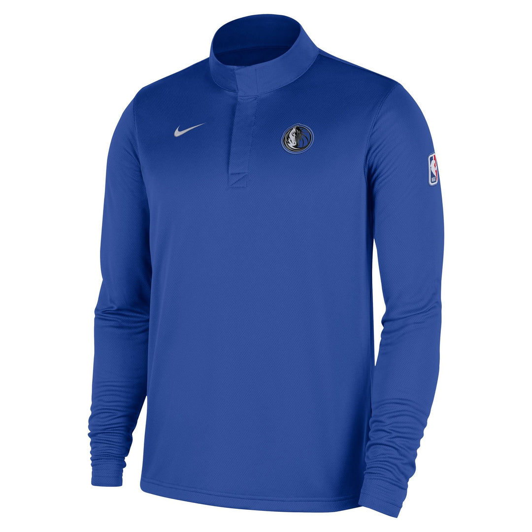 DALLAS MAVERICKS NIKE DRI-FIT ROYAL QUARTER ZIP
