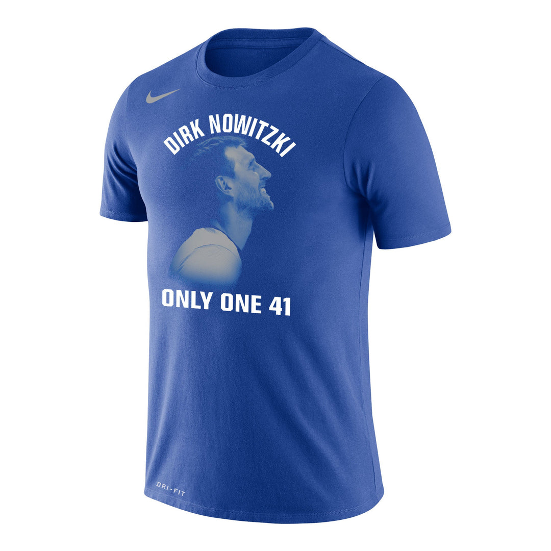 DALLAS MAVERICKS NIKE DIRK ONLY ONE 41 ROYAL TEE