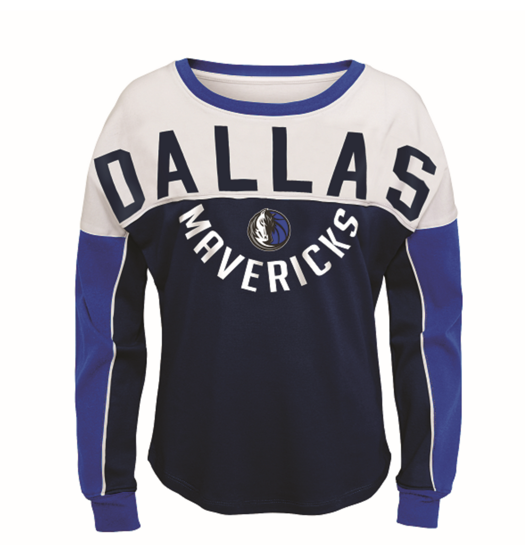 DALLAS MAVERICKS YOUTH GIRLS WORDMARK BLOCK PULLOVER