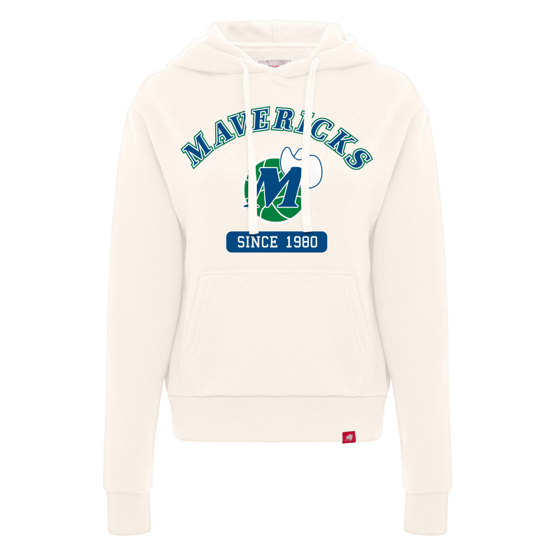DALLAS MAVERICKS SPORTIQE WOMEN'S HARDWOOD CLASSIC OLSEN BONE HOODIE