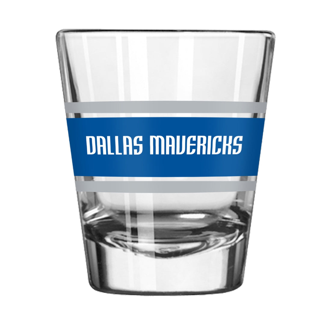 DALLAS MAVERICKS LOGO BRAND 2OZ HORSEHEAD STRIPE SHOTGLASS
