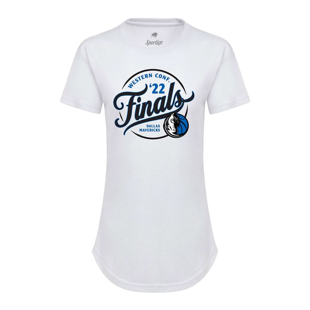 DALLAS MAVERICKS WESTERN CONFERENCE FINALS SPORTIQE WOMEN'S PHOEBE WHITE TEE