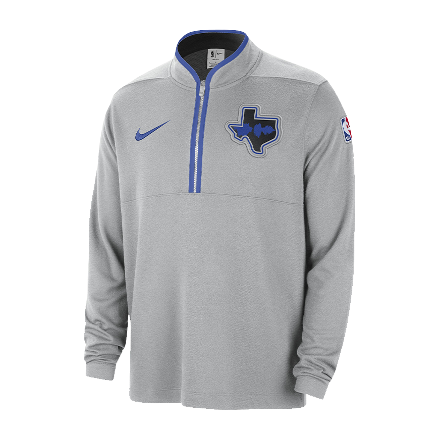 DALLAS MAVERICKS NIKE CITY EDITION HALF-ZIP LONG-SLEEVE TOP