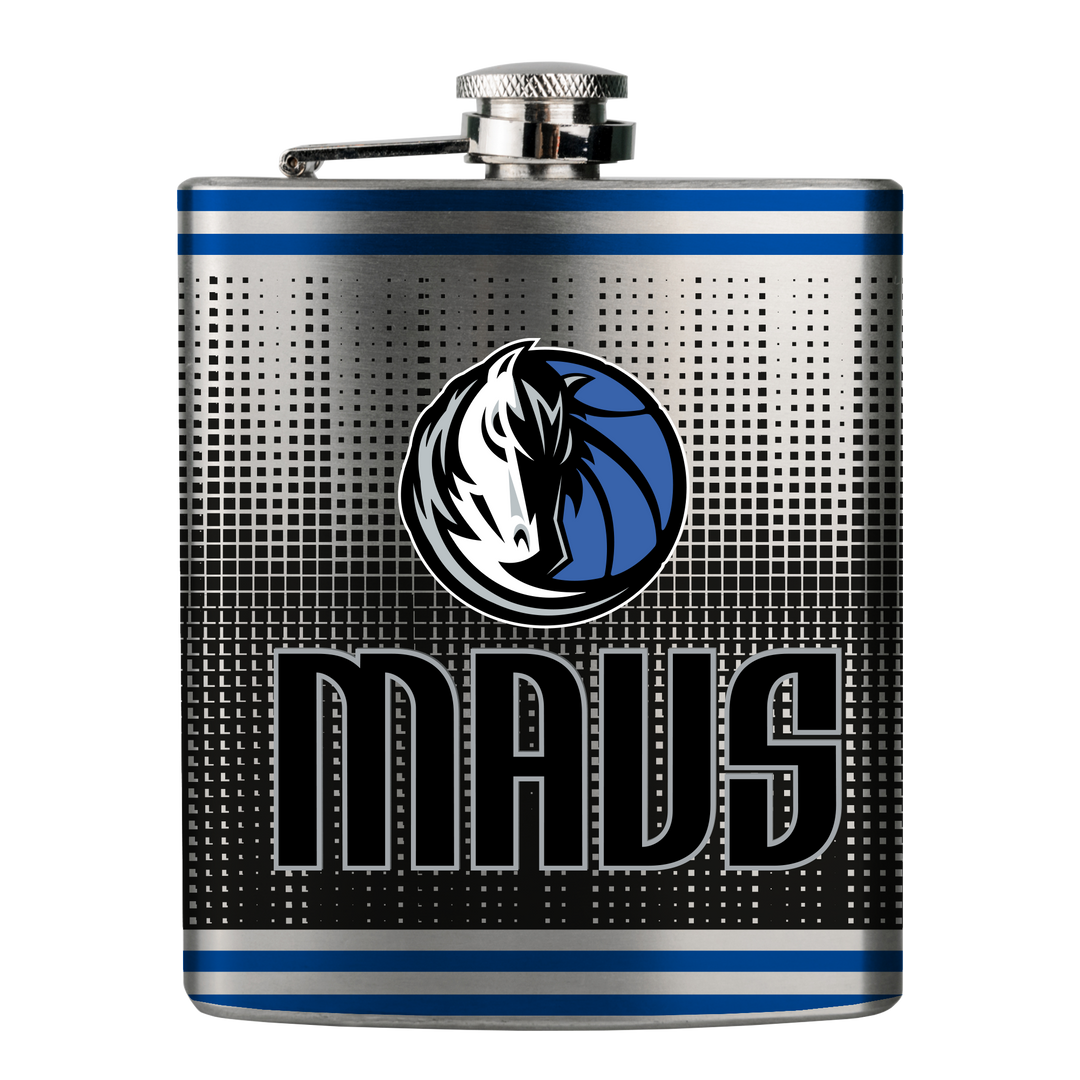 DALLAS MAVERICKS GREAT AMERICAN 6 OZ HORSEHEAD STEEL FLASK