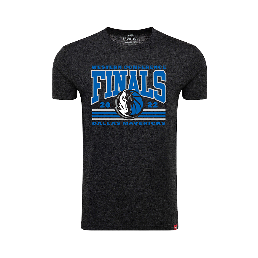 DALLAS MAVERICKS WESTERN CONFERENCE FINALS SPORTIQE COMFY BLACK TEE