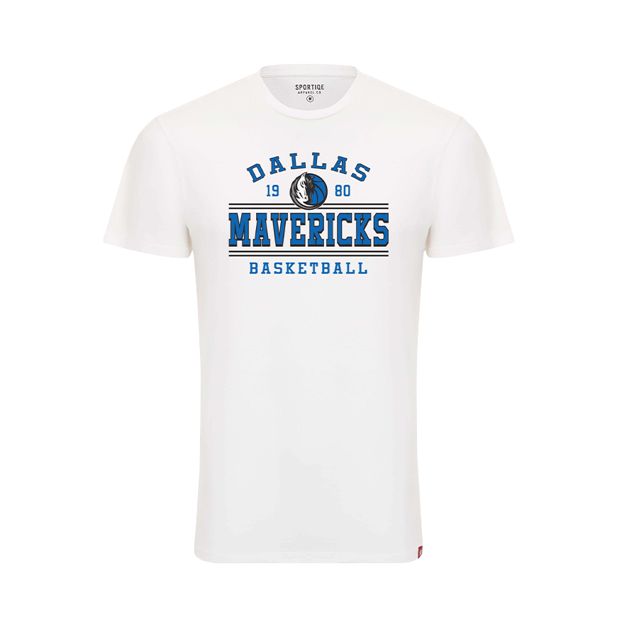 DALLAS MAVERICKS SPORTIQE WHITE HORSEHEAD SHORT SLEEVE TEE