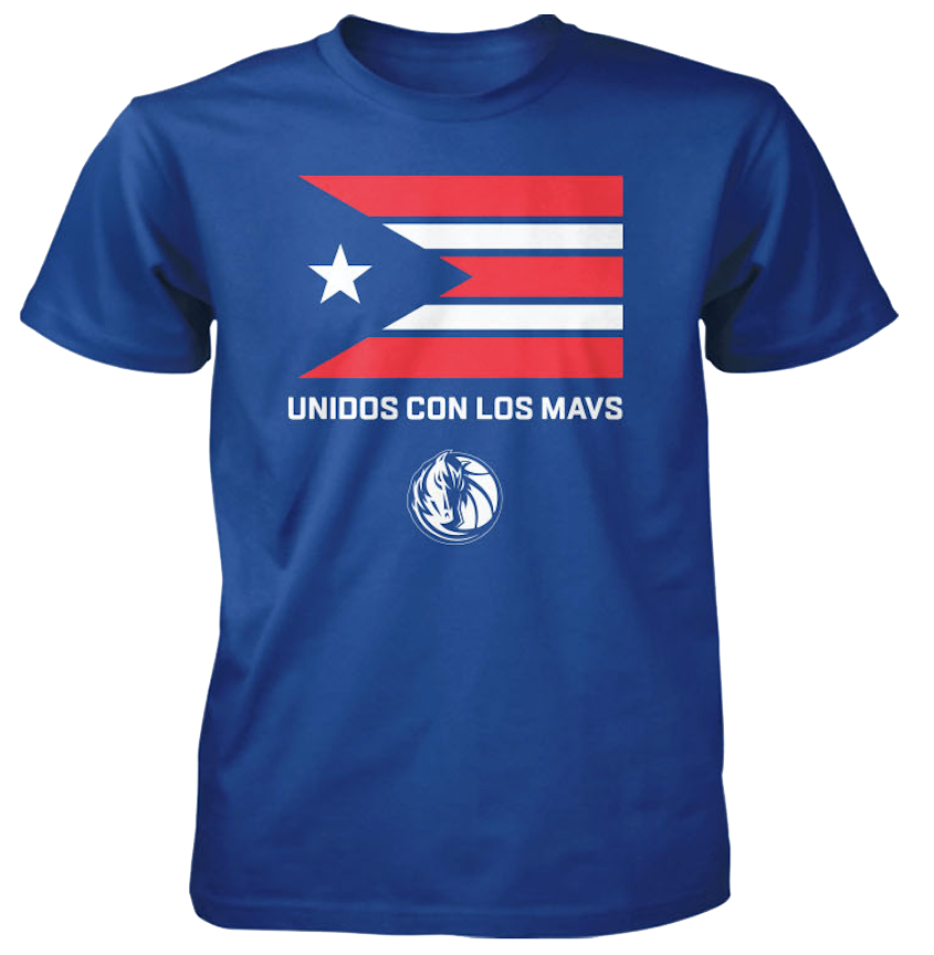 DALLAS MAVERICKS PUERTO RICAN HERITAGE ROYAL TEE