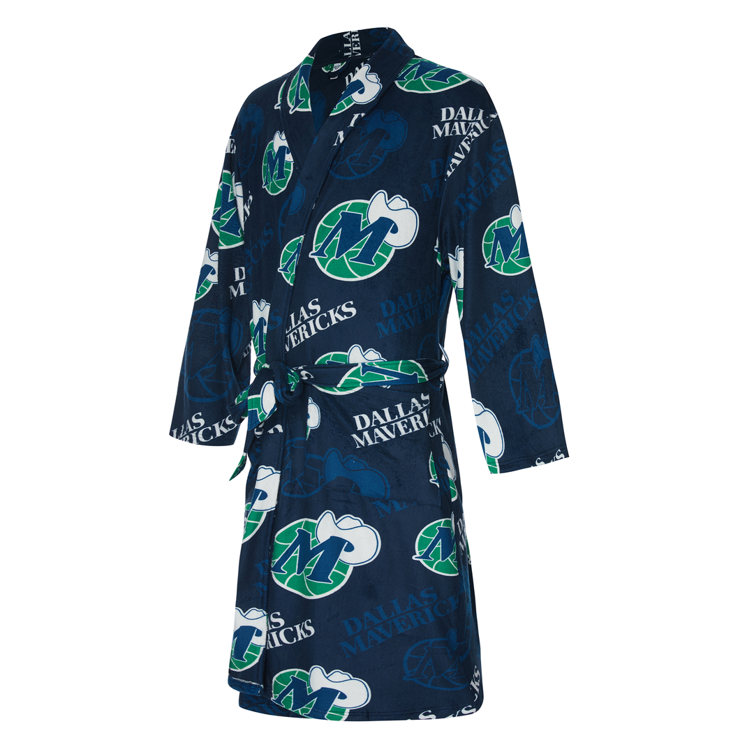 DALLAS MAVERICKS CONCEPTS SPORT HARDWOOD CLASSIC NAVY BANDED ROBE