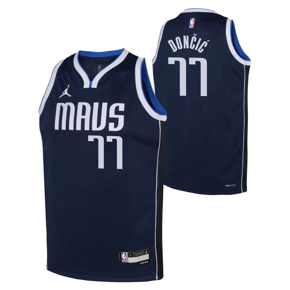 DALLAS MAVERICKS LUKA DONČIĆ 2022-23 KIDS JORDAN STATEMENT REPLICA JERSEY