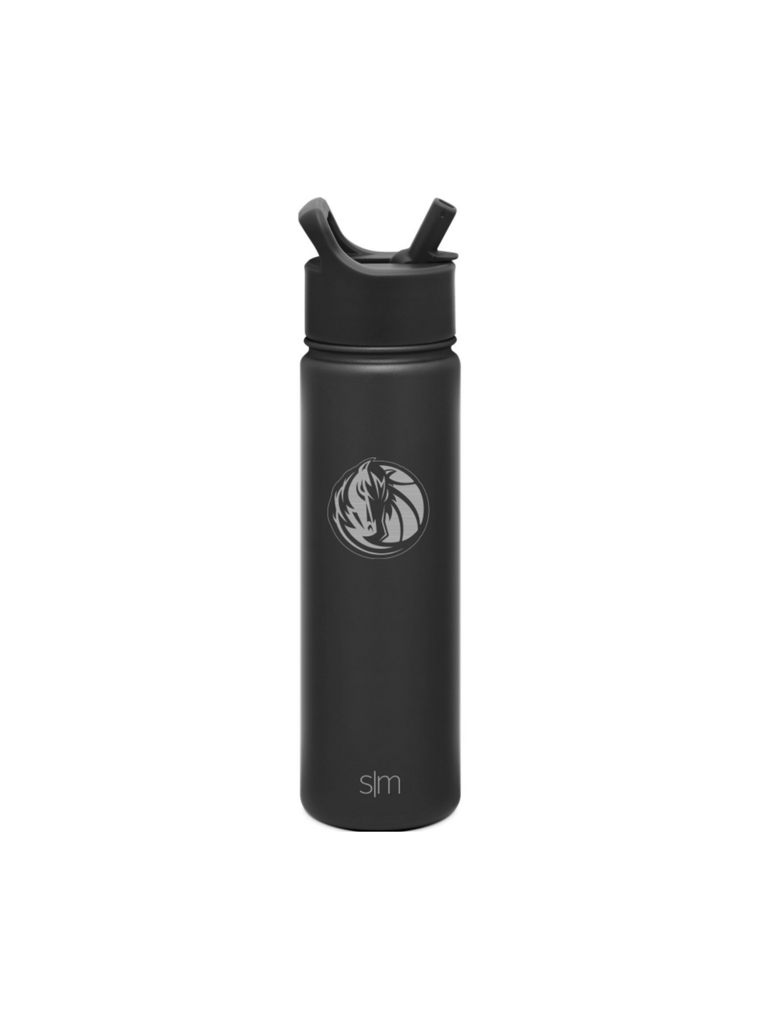 DALLAS MAVERICKS SIMPLE MODERN 22OZ BLACK HORSE HEAD WATER BOTTLE