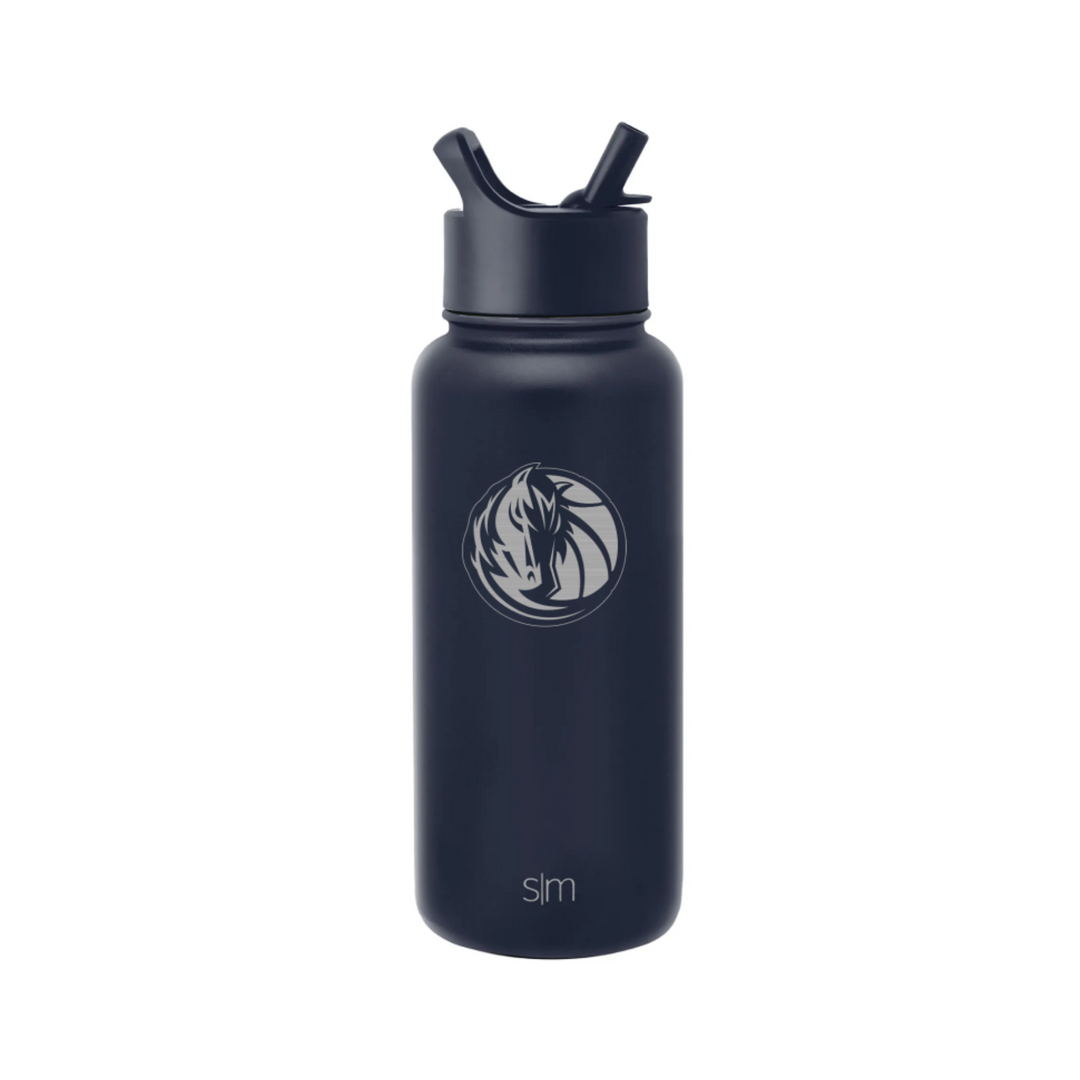 DALLAS MAVERICKS SIMPLE MODERN 32OZ NAVY HORSEHEAD WATER BOTTLE