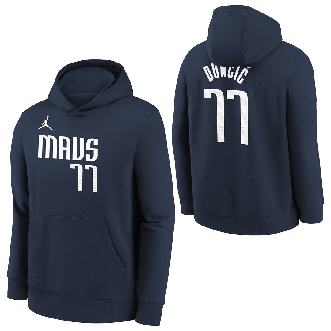 DALLAS MAVERICKS 2022-23 JORDAN STATEMENT KIDS DONČIĆ NAME & NUMBER HOODIE