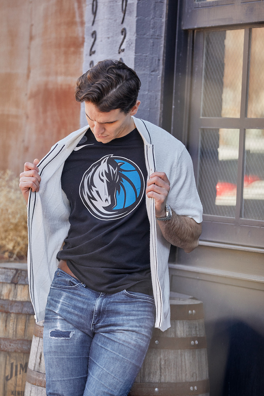 DALLAS MAVERICKS NIKE 2022 DRI-FIT BLACK SHORT SLEEVE TEE