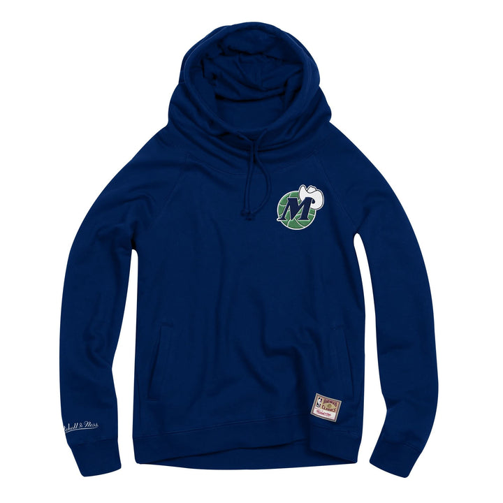 DALLAS MAVERICKS MITCHELL & NESS WOMEN'S HWC FUNNEL NECK FLEECE HOODIE