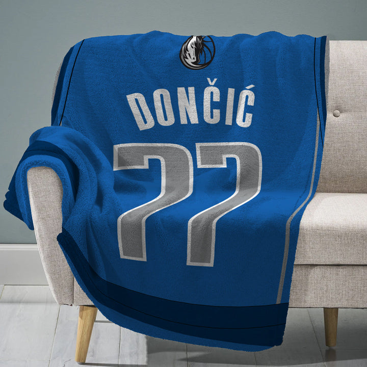 DALLAS MAVERICKS UNCANNY DONCIC 77 THROW BLANKET