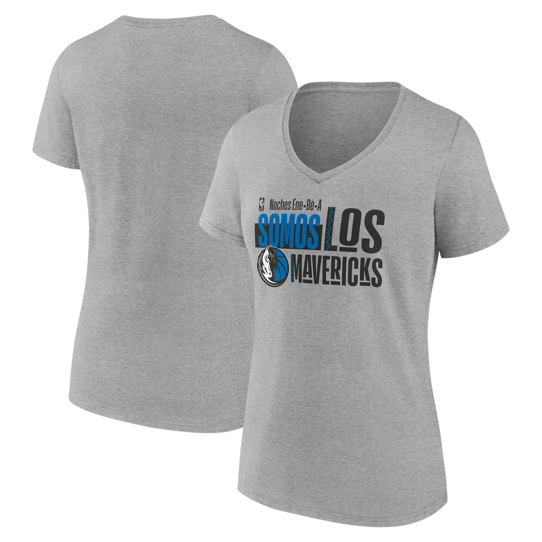 DALLAS MAVERICKS FANATICS 2024 SOMOS LOS MAVS V-NECK SHORT SLEEVE TEE
