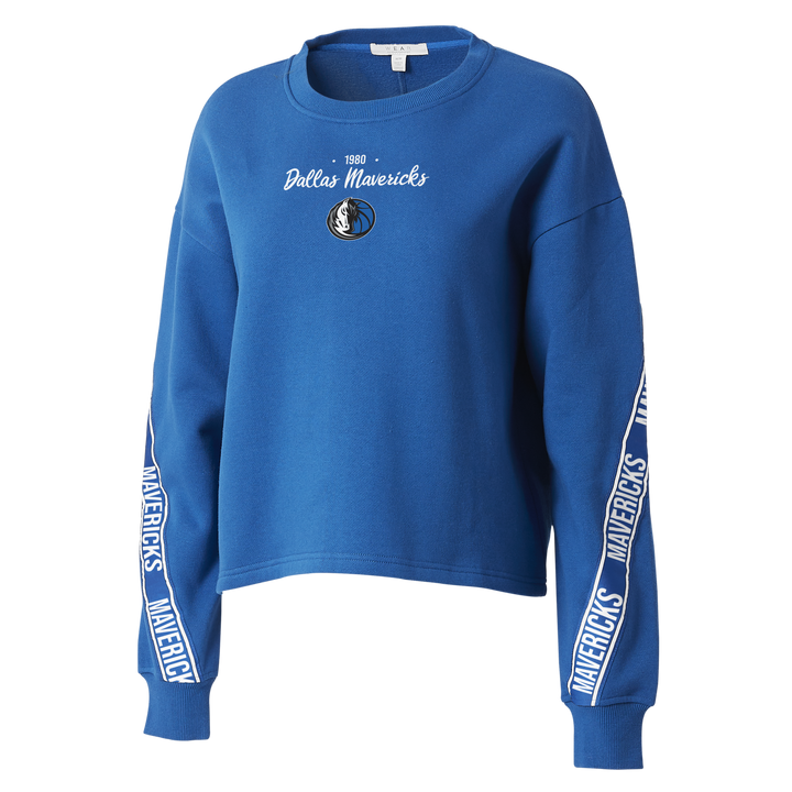 DALLAS MAVERICKS WEAR 2023 WOMEN'S ROYAL BLUE CREWNECK SWEATSHIRT