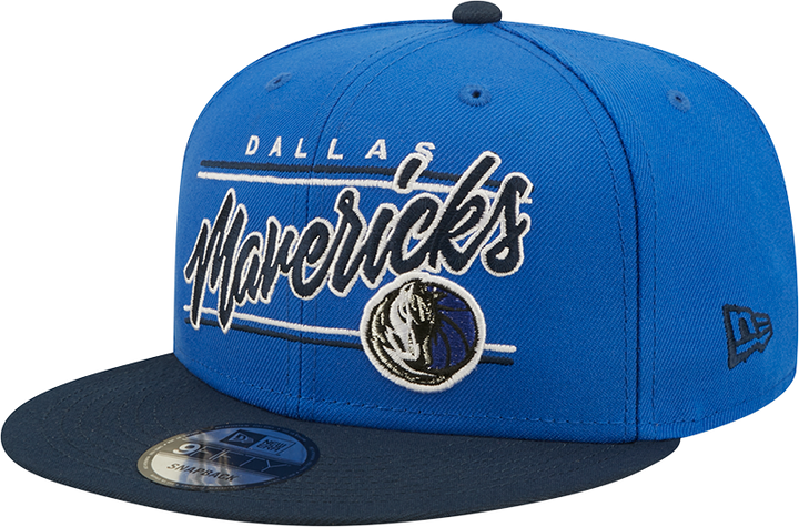 DALLAS MAVERICKS NEW ERA HORSEHEAD TEAM SCRIPT SNAPBACK