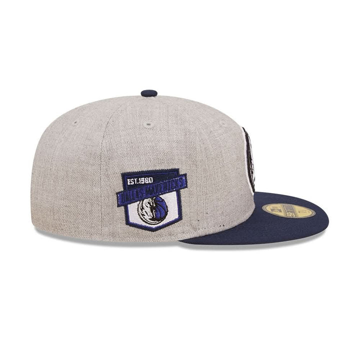 DALLAS MAVERICKS NEW ERA HORSEHEAD HEATHER PATCH FITTED CAP