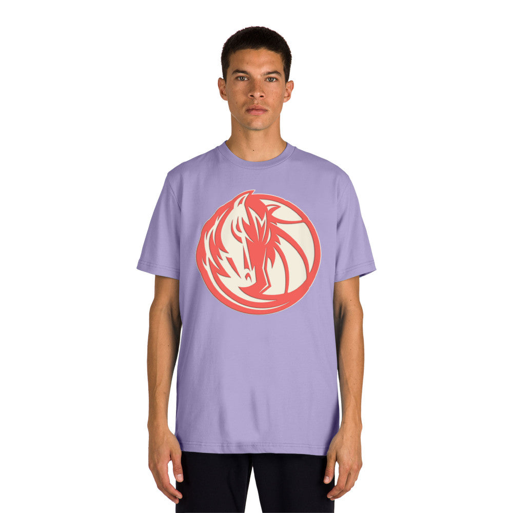 DALLAS MAVERICKS NEW ERA 2022 PURPLE HORSE HEAD LOGO TEE