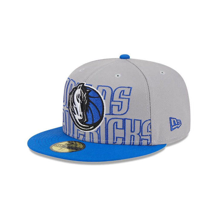 DALLAS MAVERICKS NEW ERA GREY FITTED DRAFT CAP
