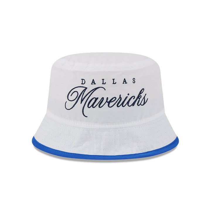 DALLAS MAVERICKS NEW ERA WHITE DRAFT BUCKET CAP