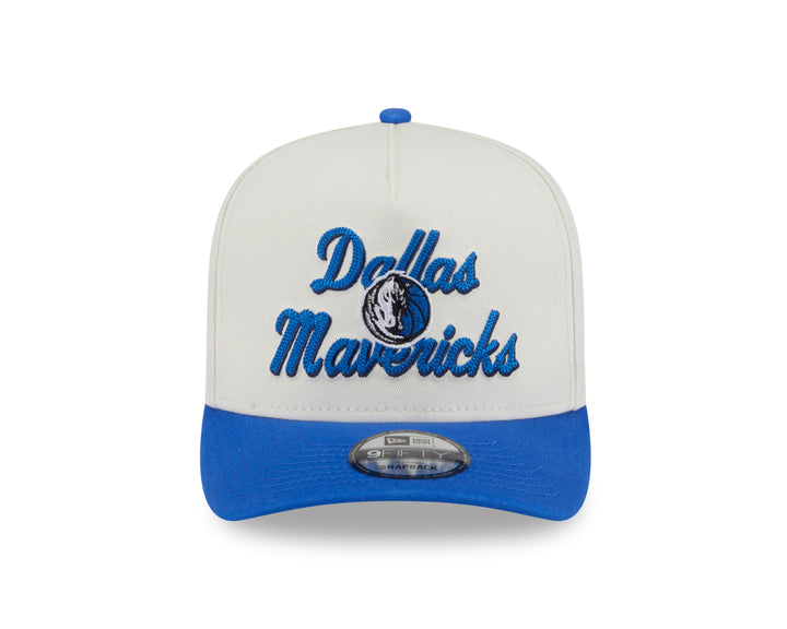DALLAS MAVERICKS NEW ERA CHAIN STICH CREAM SNAPBACK CAP