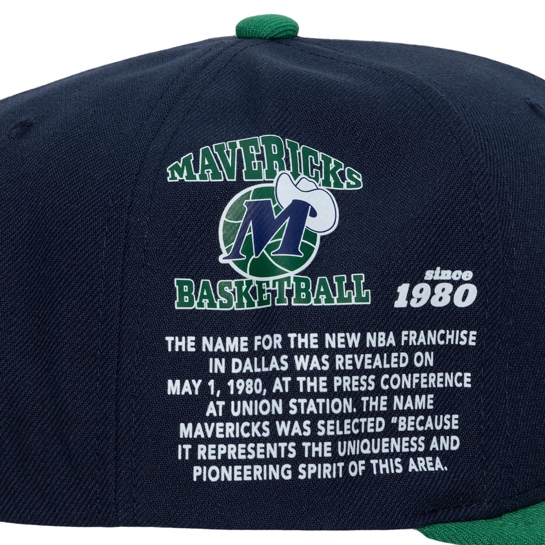 DALLAS MAVERICKS MITCHELL & NESS 2022 HARDWOOD CLASSIC ORIGINS 2TONE SNAPBACK