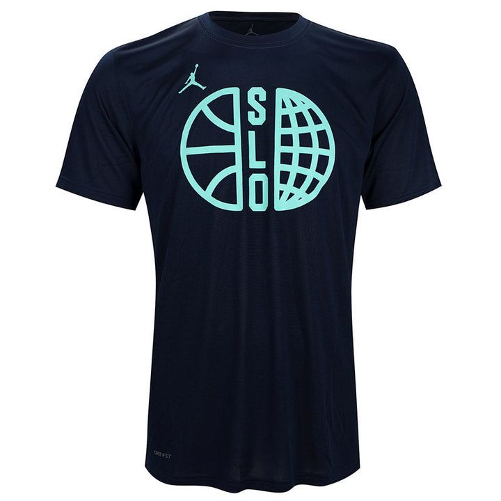DALLAS MAVERICKS JORDAN BRAND OBSIDIAN SLOVENIJA SHORT SLEEVE TEE