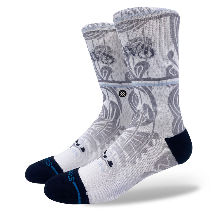 DALLAS MAVERICKS CITY EDITION 2024-25 STANCE WHITE PAISLEY SOCKS