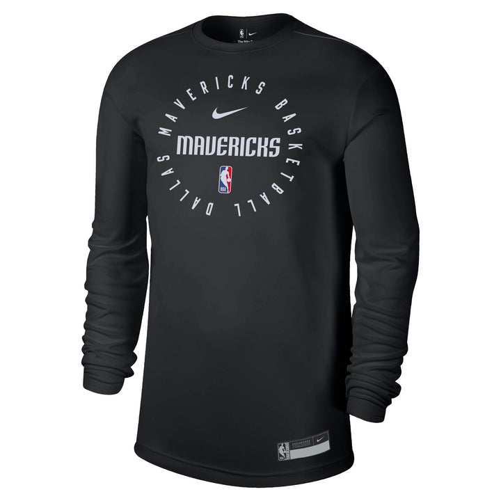 DALLAS MAVERICKS NIKE BLACK PRACTICE LONGSLEEVE TEE