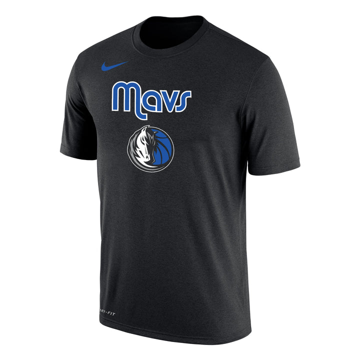 DALLAS MAVERICKS NIKE 2022 DRI-FIT BLACK COTTON SHORT SLEEVE TEE