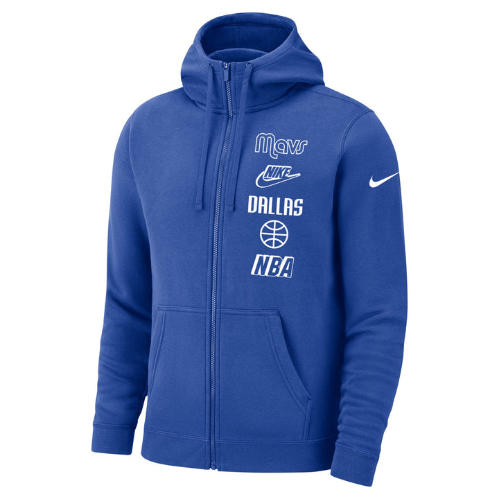 DALLAS MAVERICKS NIKE 2022 CLUB FULL ZIP HOODIE