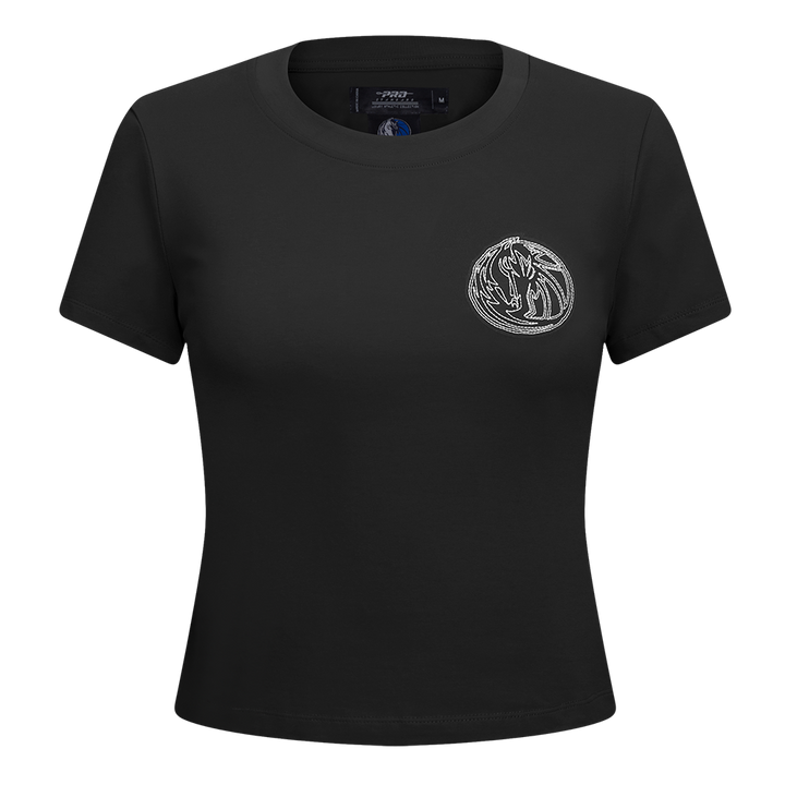 DALLAS MAVERICKS PRO STANDARD WOMEN'S BLACK SCRIPT SHORT SLEEVE TEE