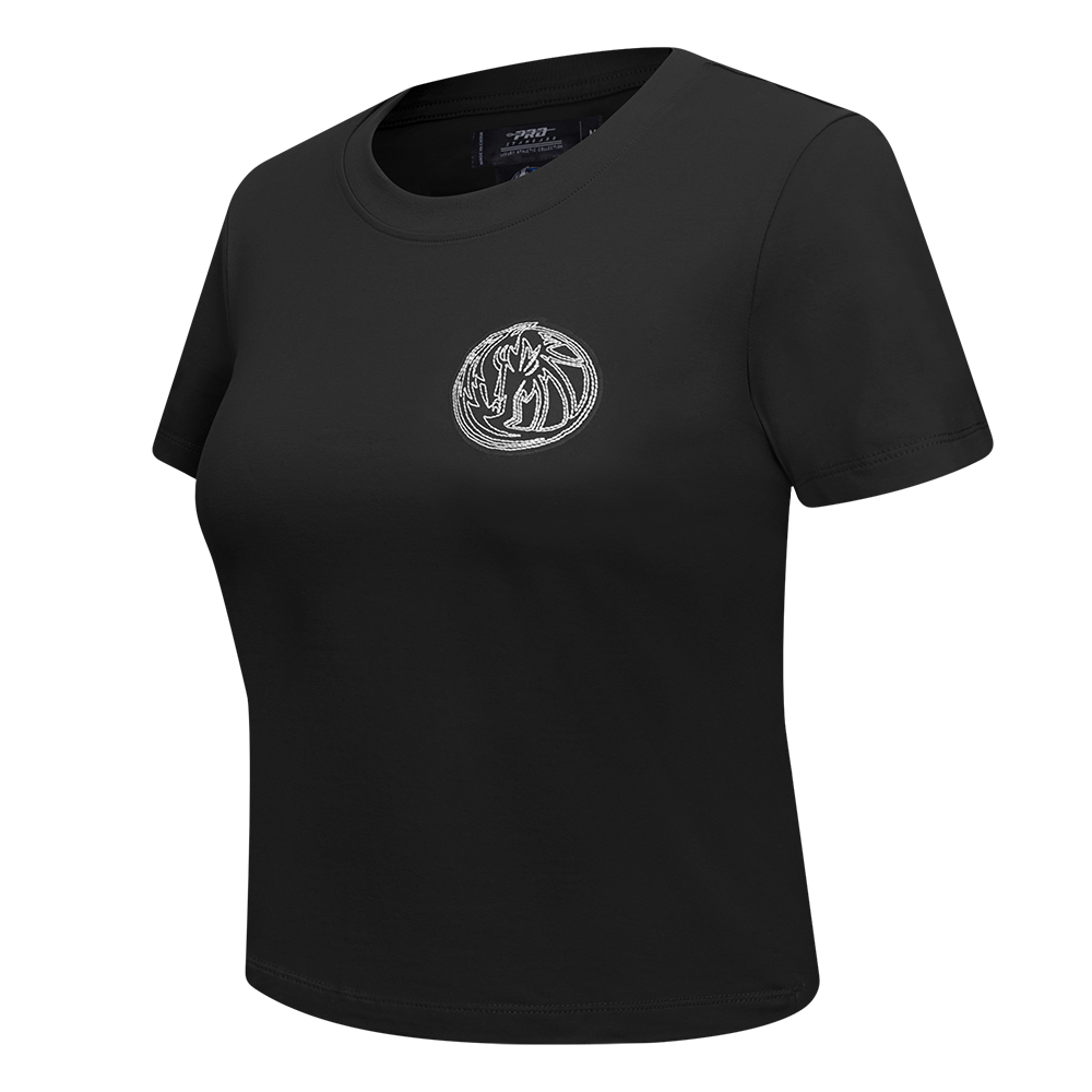 DALLAS MAVERICKS PRO STANDARD WOMEN'S BLACK SCRIPT SHORT SLEEVE TEE