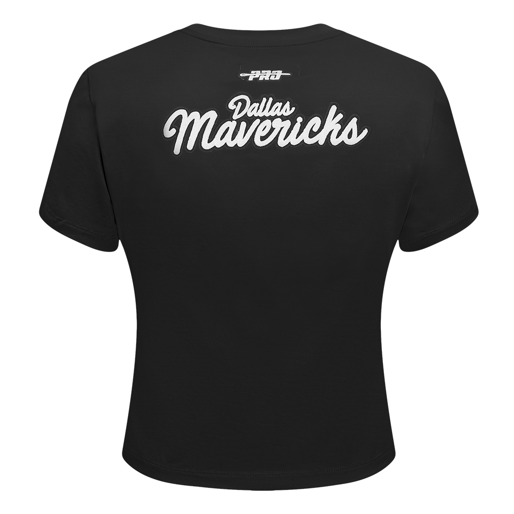 DALLAS MAVERICKS PRO STANDARD WOMEN'S BLACK SCRIPT SHORT SLEEVE TEE
