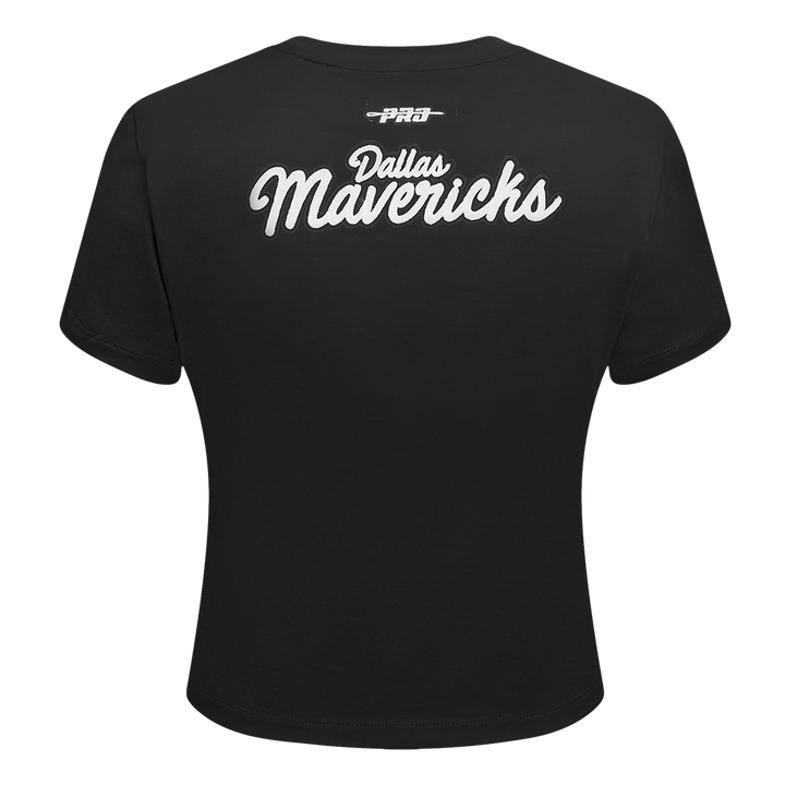 DALLAS MAVERICKS PRO STANDARD WOMEN'S BLACK SCRIPT SHORT SLEEVE TEE