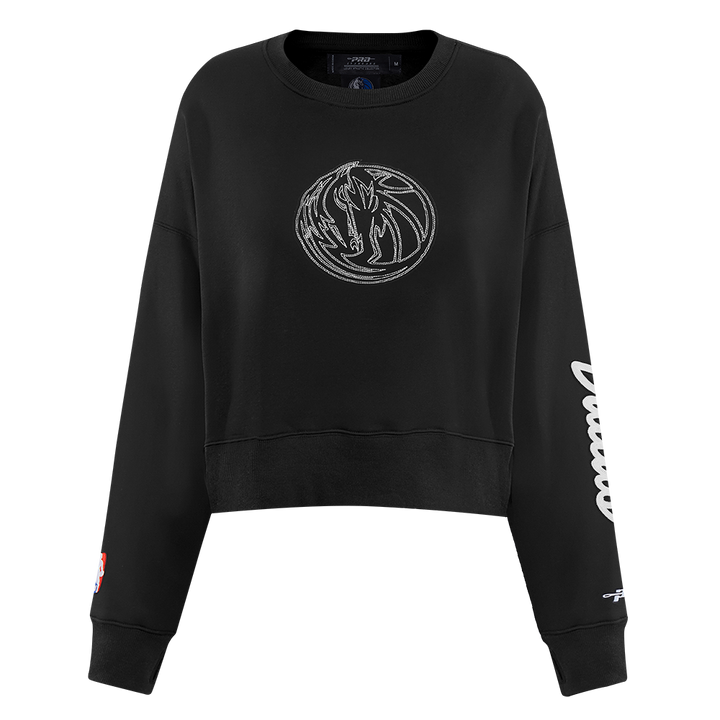 DALLAS MAVERICKS PRO STANDARD WOMEN'S BLACK SCRIPT LONG SLEEVE TEE