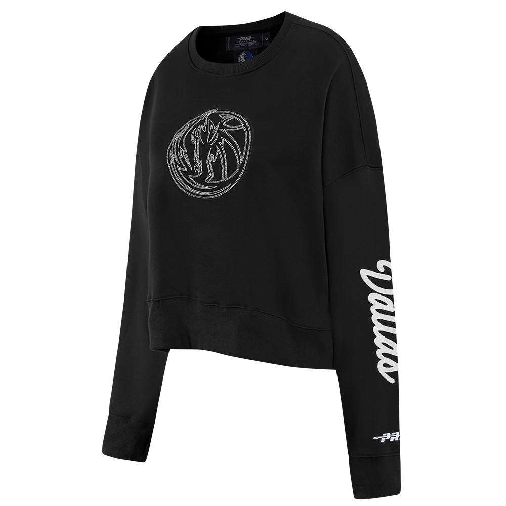 DALLAS MAVERICKS PRO STANDARD WOMEN'S BLACK SCRIPT LONG SLEEVE TEE