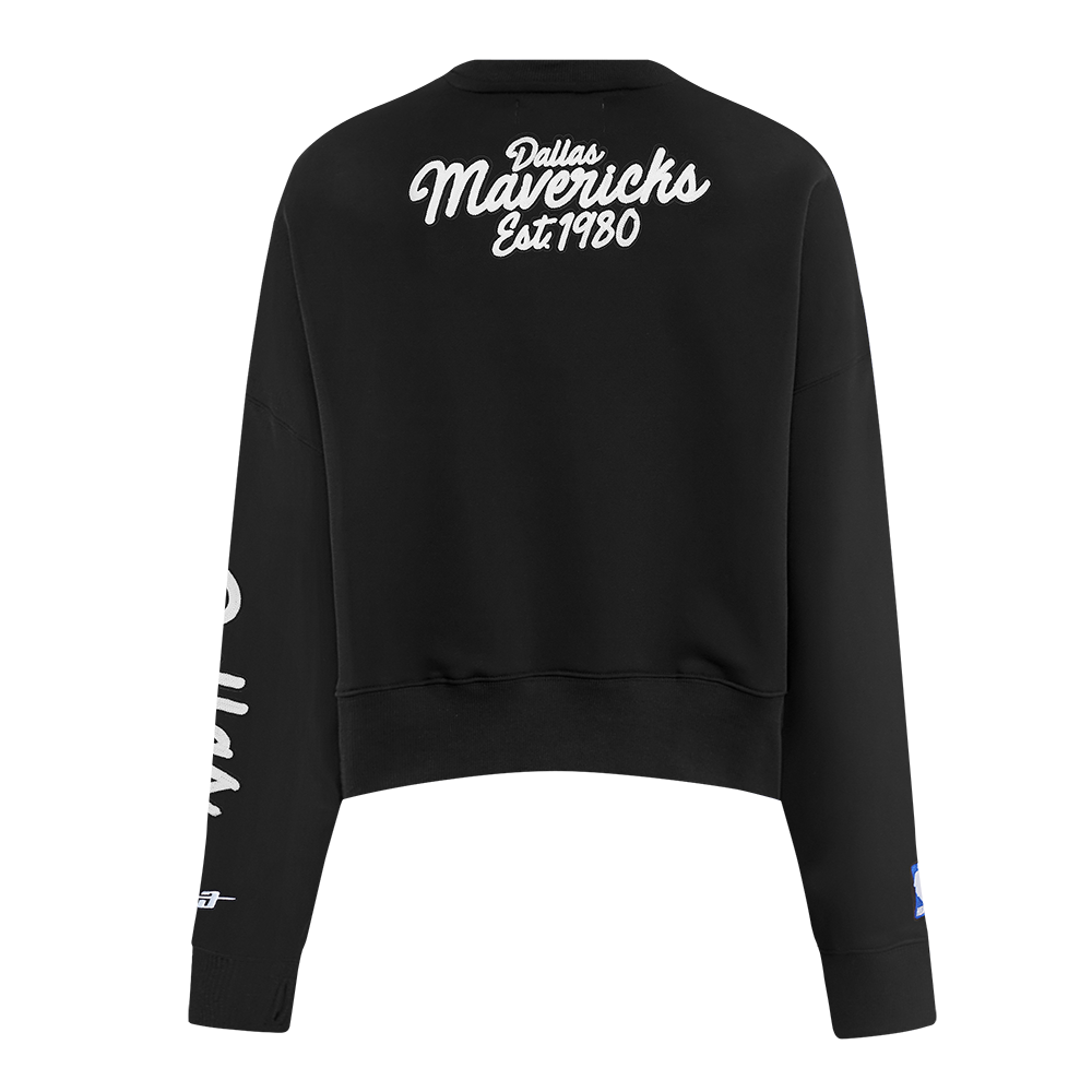 DALLAS MAVERICKS PRO STANDARD WOMEN'S BLACK SCRIPT LONG SLEEVE TEE