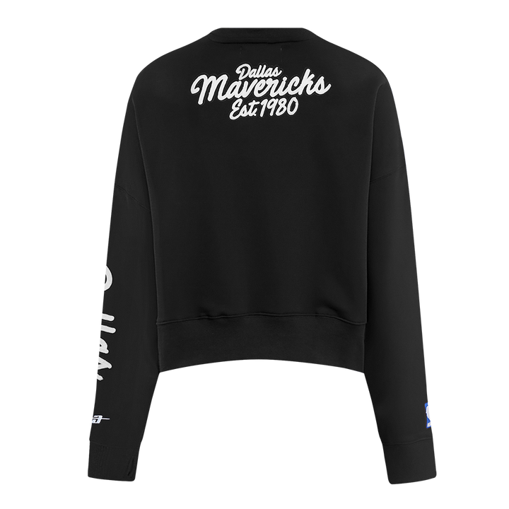 DALLAS MAVERICKS PRO STANDARD WOMEN'S BLACK SCRIPT LONG SLEEVE TEE