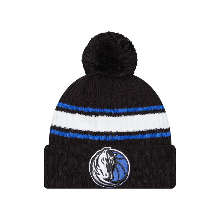 DALLAS MAVERICKS NEW ERA BLACK STRIPED POM KNIT