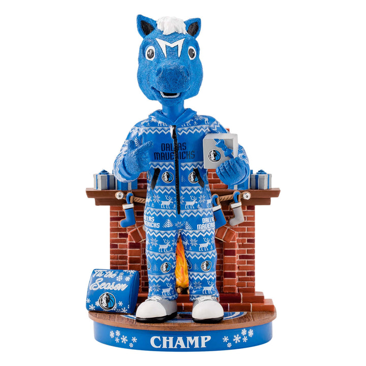 DALLAS MAVERICKS FOREVER COLLECTIBLES 2022 HOLIDAY CHAMP BOBBLE HEAD