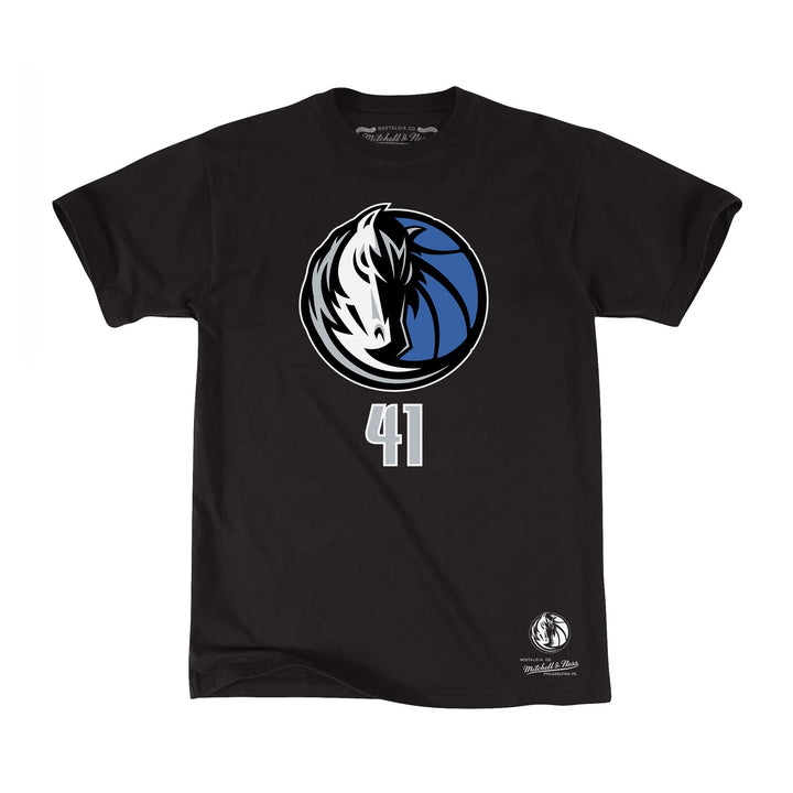 DALLAS MAVERICKS HORSE HEAD LOGO 41 NUMBER TEE